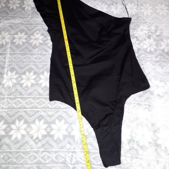 COPY - NWT Zara black asymmetrical poplin bodysui… - Picture 6 of 7